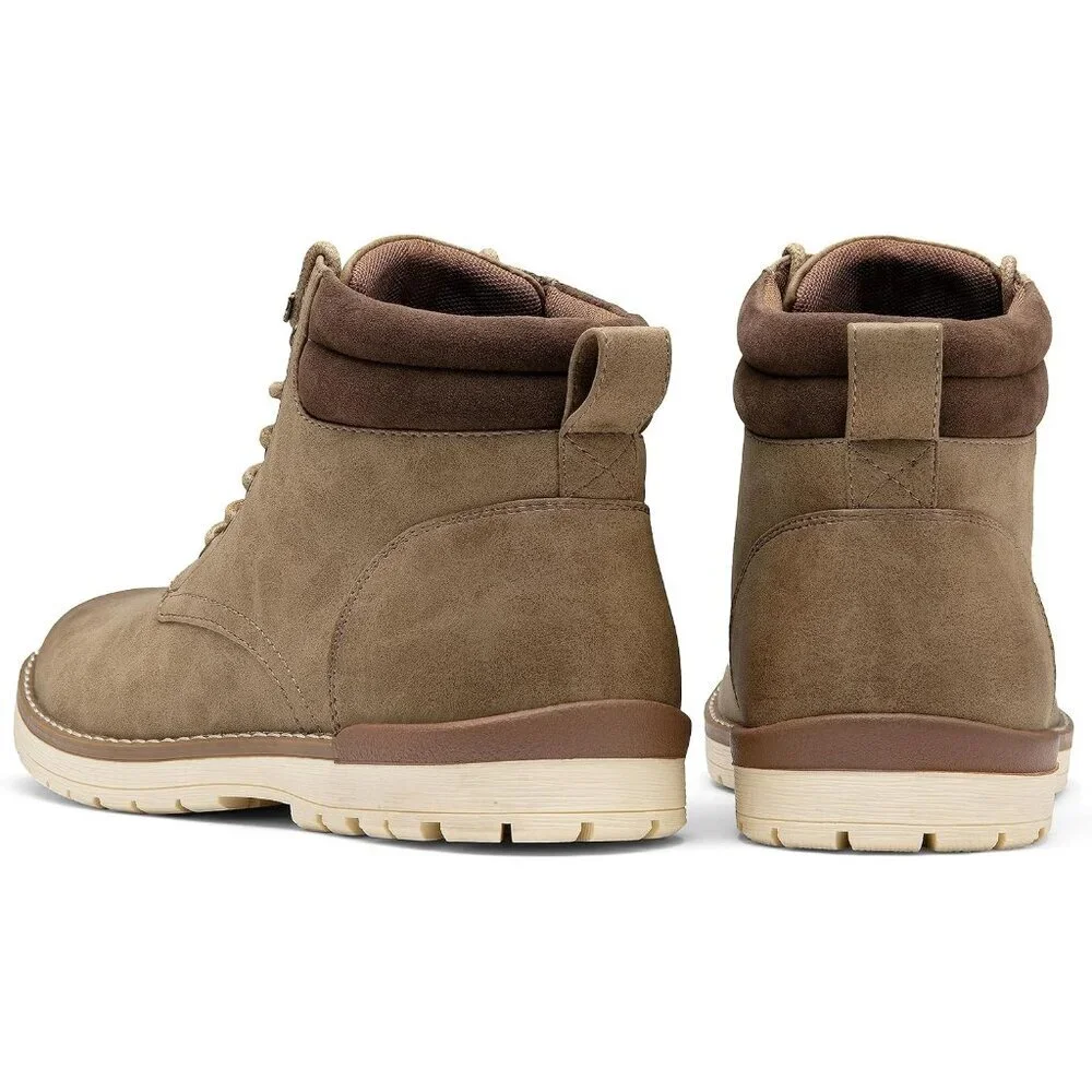 〽️Men's Chukka Hiking Boots Khaki Waterproof Comfortable Casual Lace Up Shoes